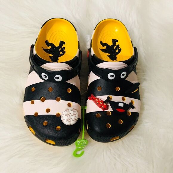 Crocs X McDonald’s Hamburglar Classic Clog Black White‎ Size 8 - Picture 5 of 9